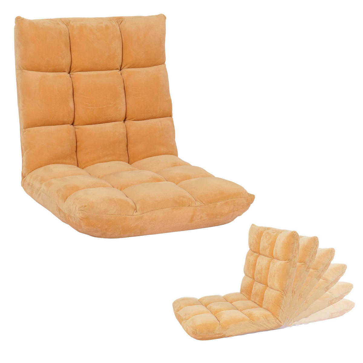 BODENSESSEL Hellbraun - Hellbraun, Textil (50/55/55cm) - MCW