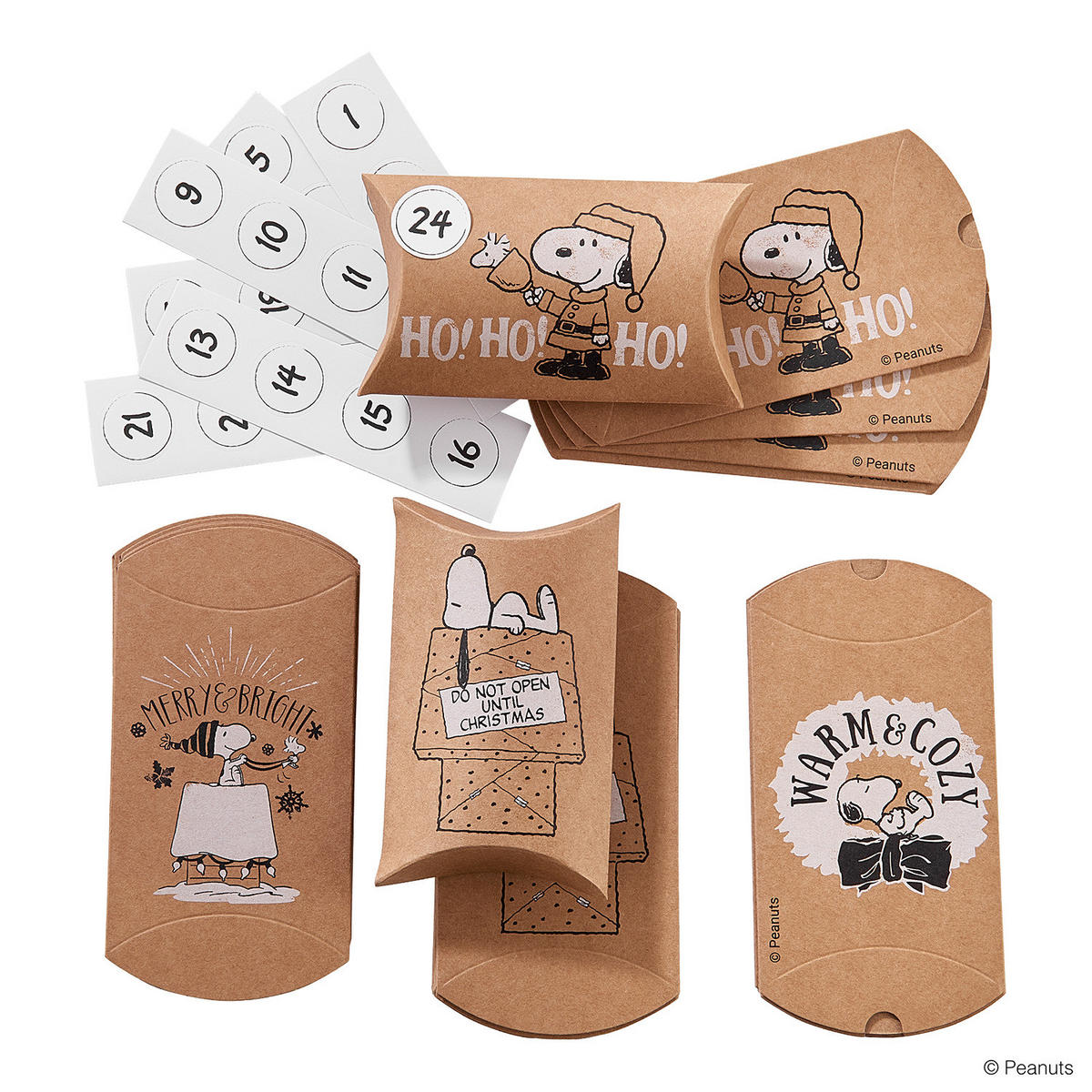 ADVENTSKALENDER Peanuts - Multicolor, Papier (21/3/21cm) - BUTLERS