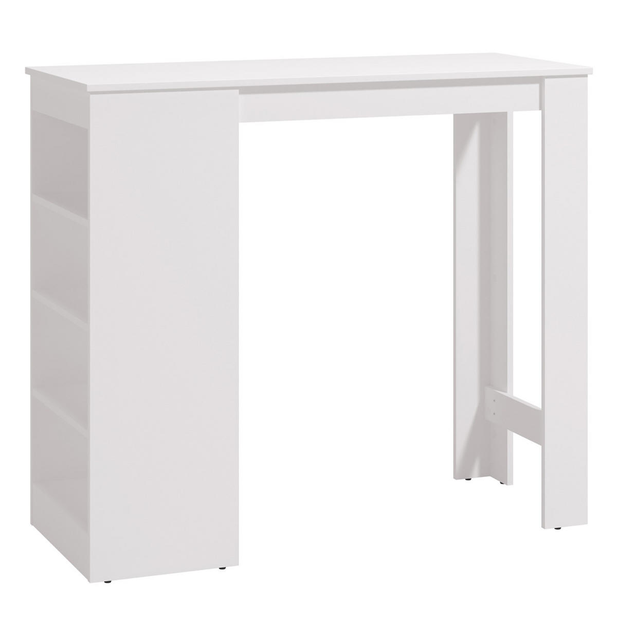 BARTISCH Weiß 120/105/50 cm - Weiß, Holz (120/105/50cm) - Homestyle4u