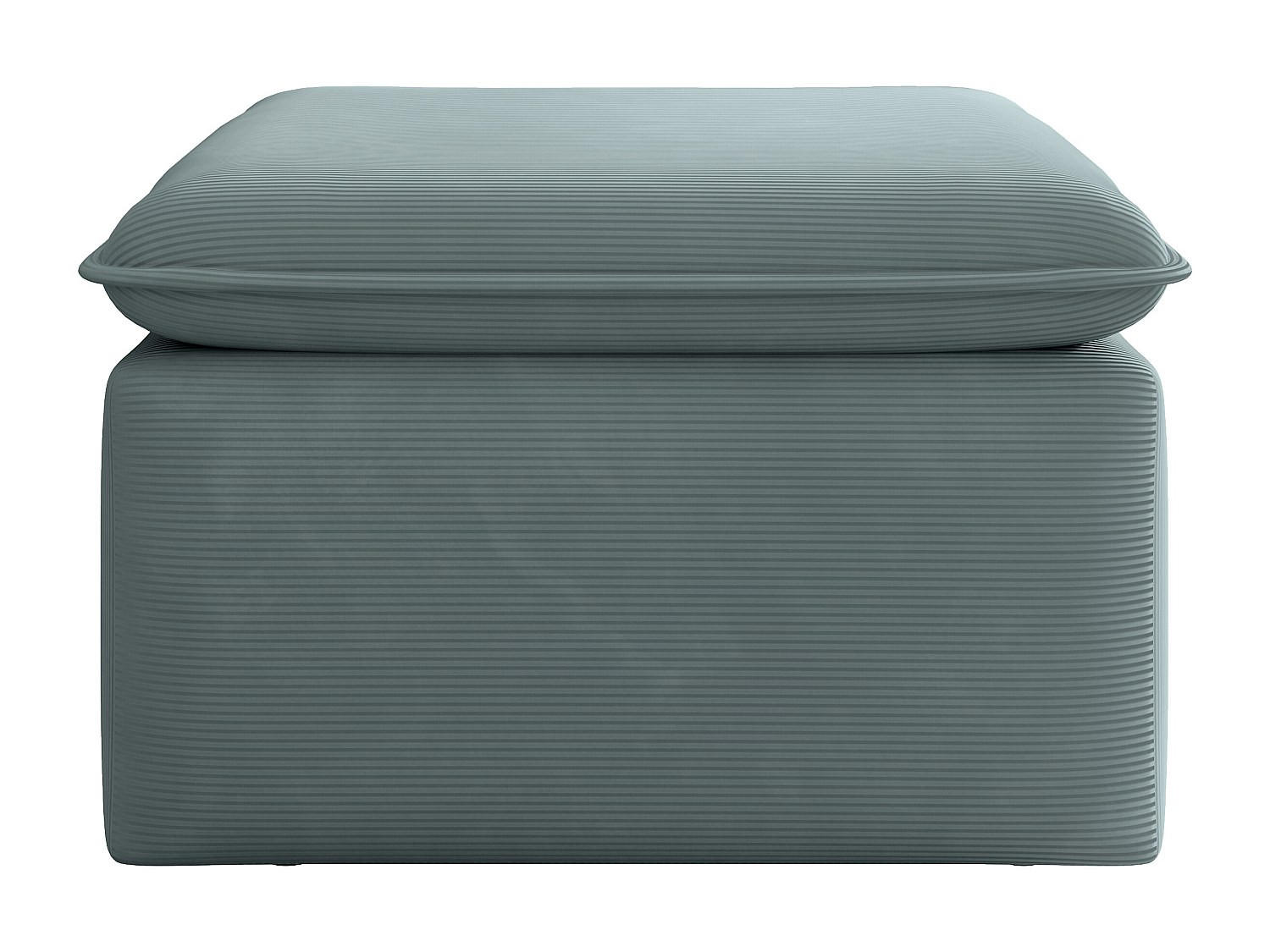 SITZHOCKER - 1 Person - Samt, Stoff - Blaugrün - TEODORA - Grün, Textil (70/43/70cm) - Vente-Unique