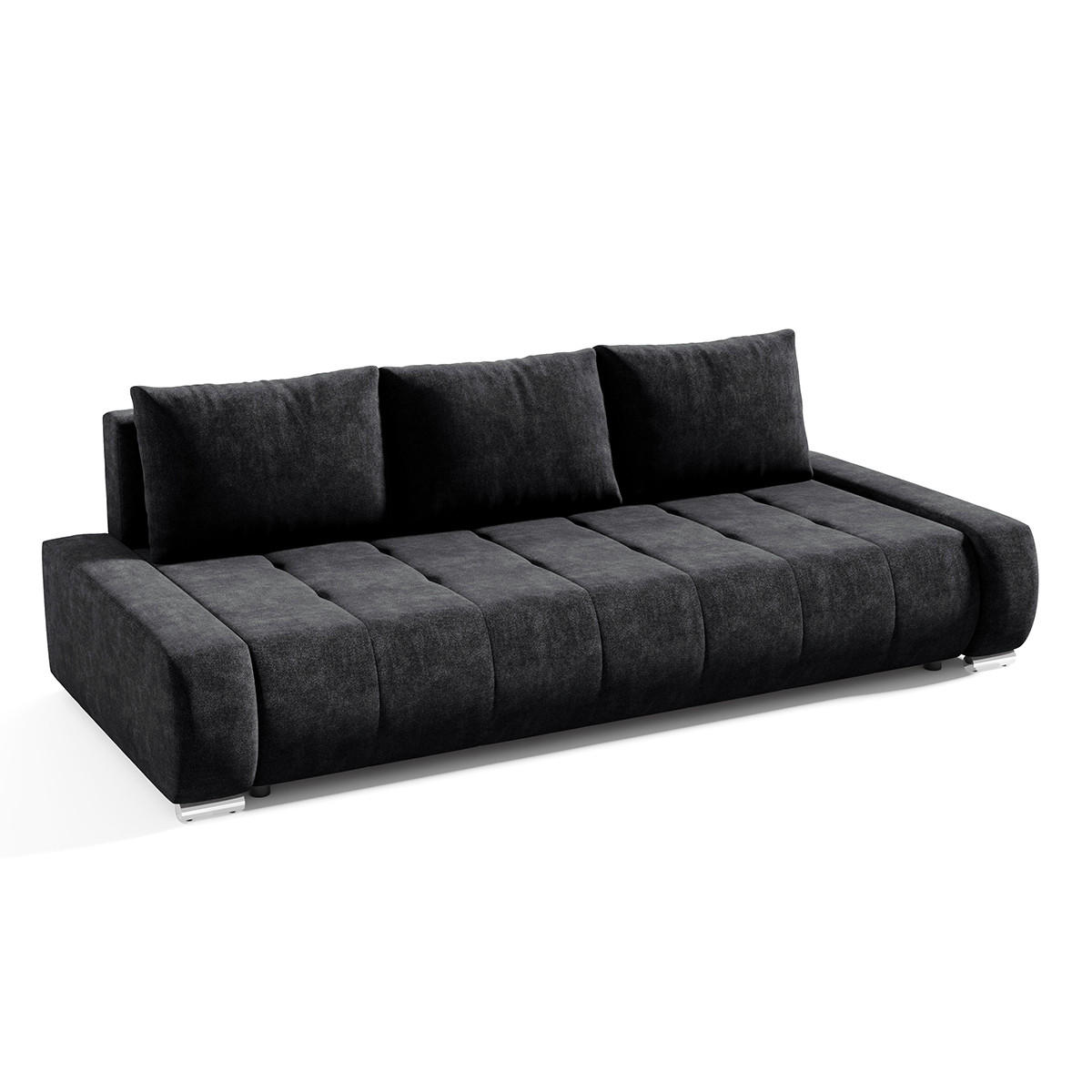 SCHLAFSOFA Jonas 3 Sitzplätze Grau - Dunkelgrau, Holzwerkstoff (240/85/110cm) - Petits-meubles