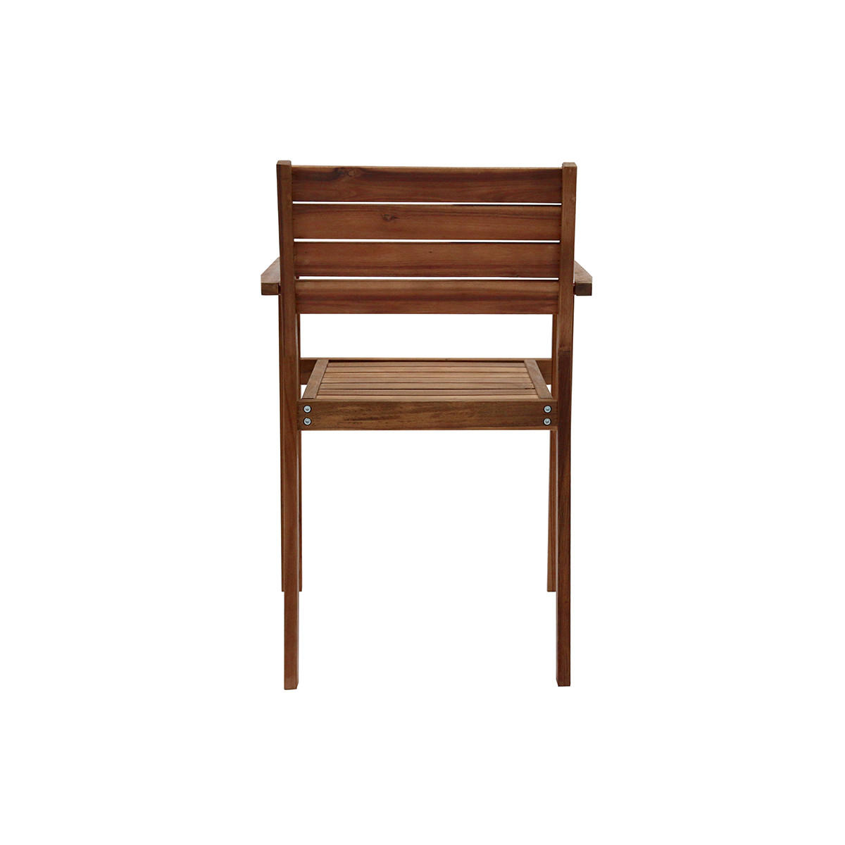 GARTENSESSEL Stapelbar Massives Akazienholz 2er-Set CANOPEE - Naturfarben, Holz (57/84/55cm) - Miliboo