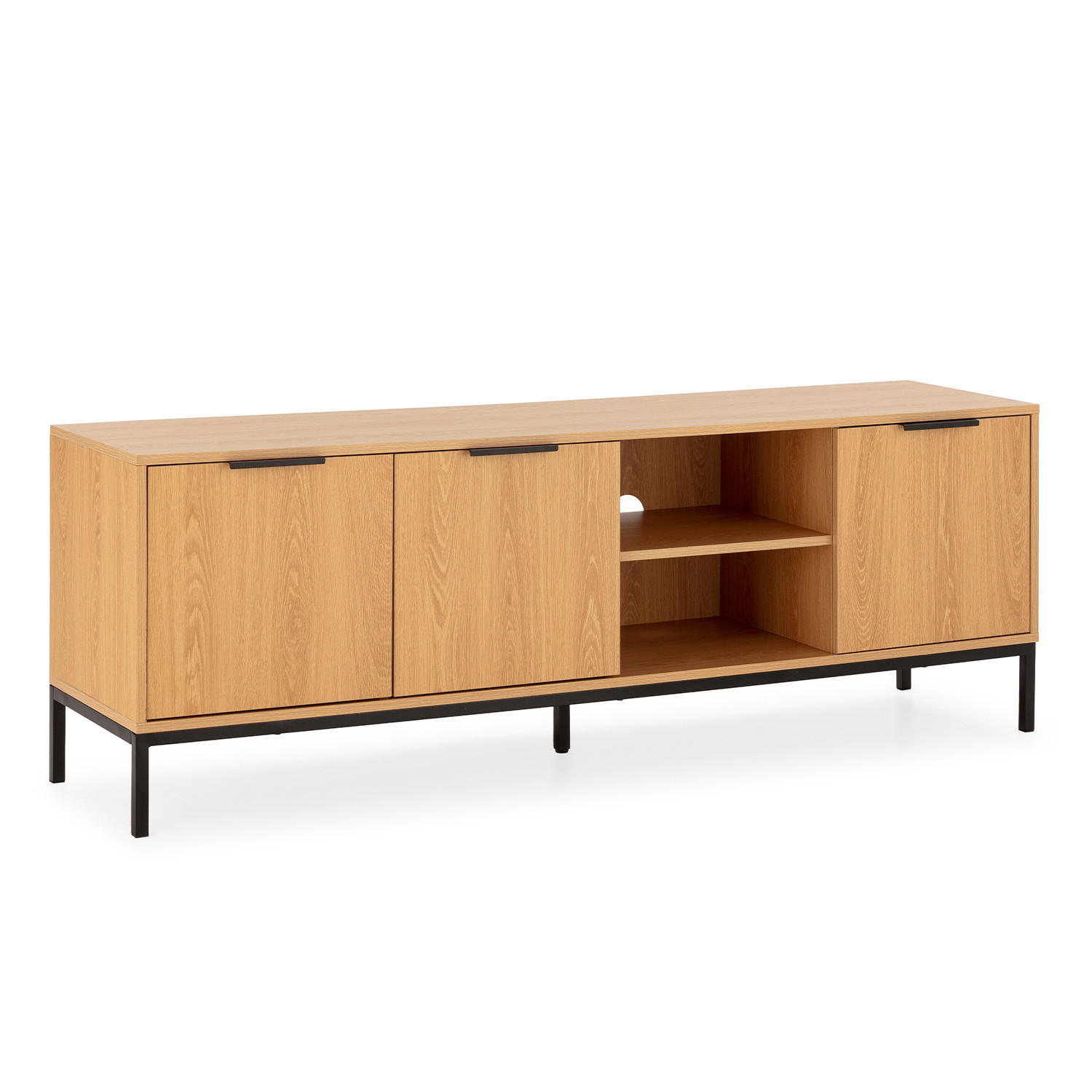TV-ELEMENT Auri 3 türen Eichenfarbe - Honigeiche, Holzwerkstoff (160/55/40cm) - VS Venta-stock