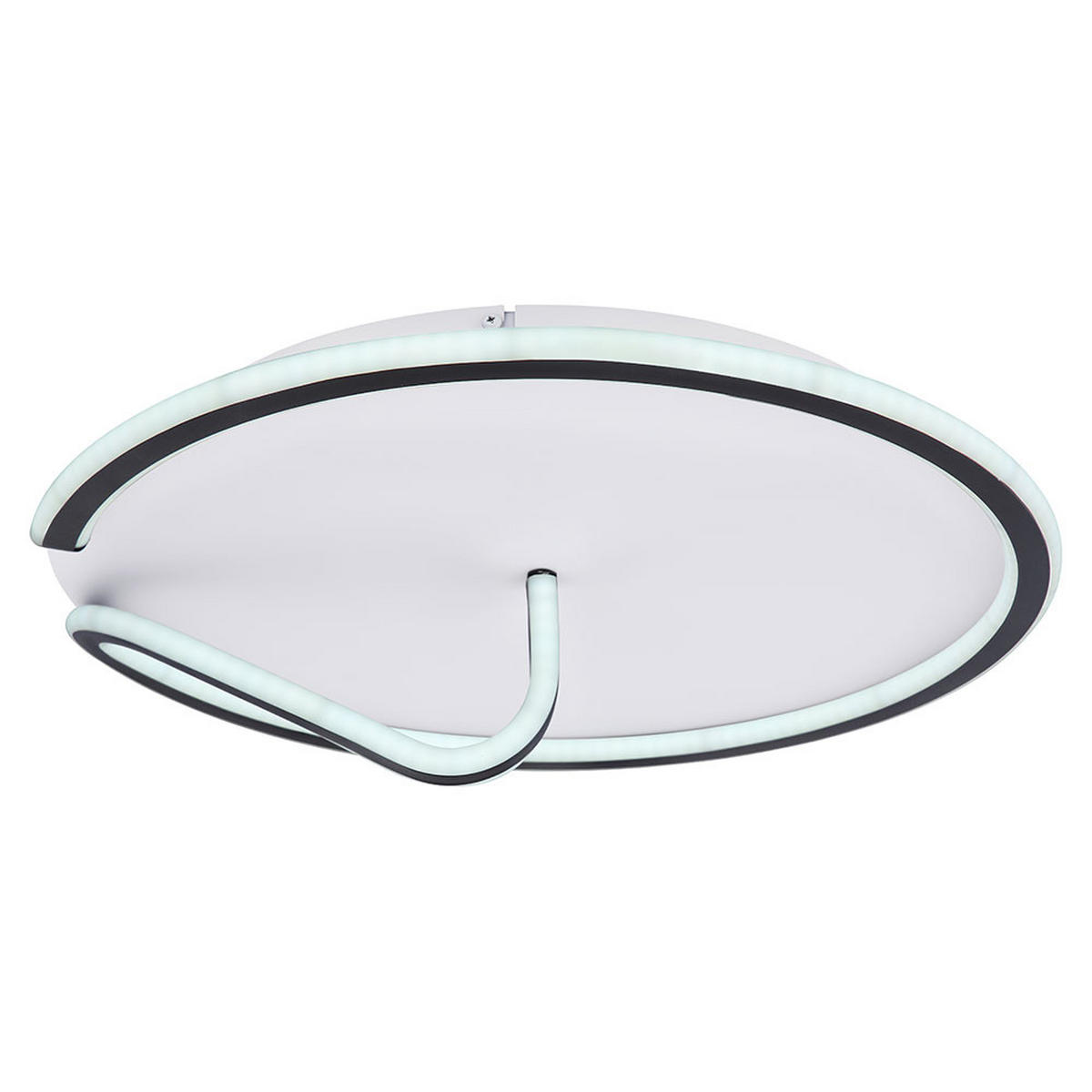 LED DECKENLEUCHTE Metall Schwarz Opal - Schwarz, Metall (51/51/15cm) - Globo Lighting