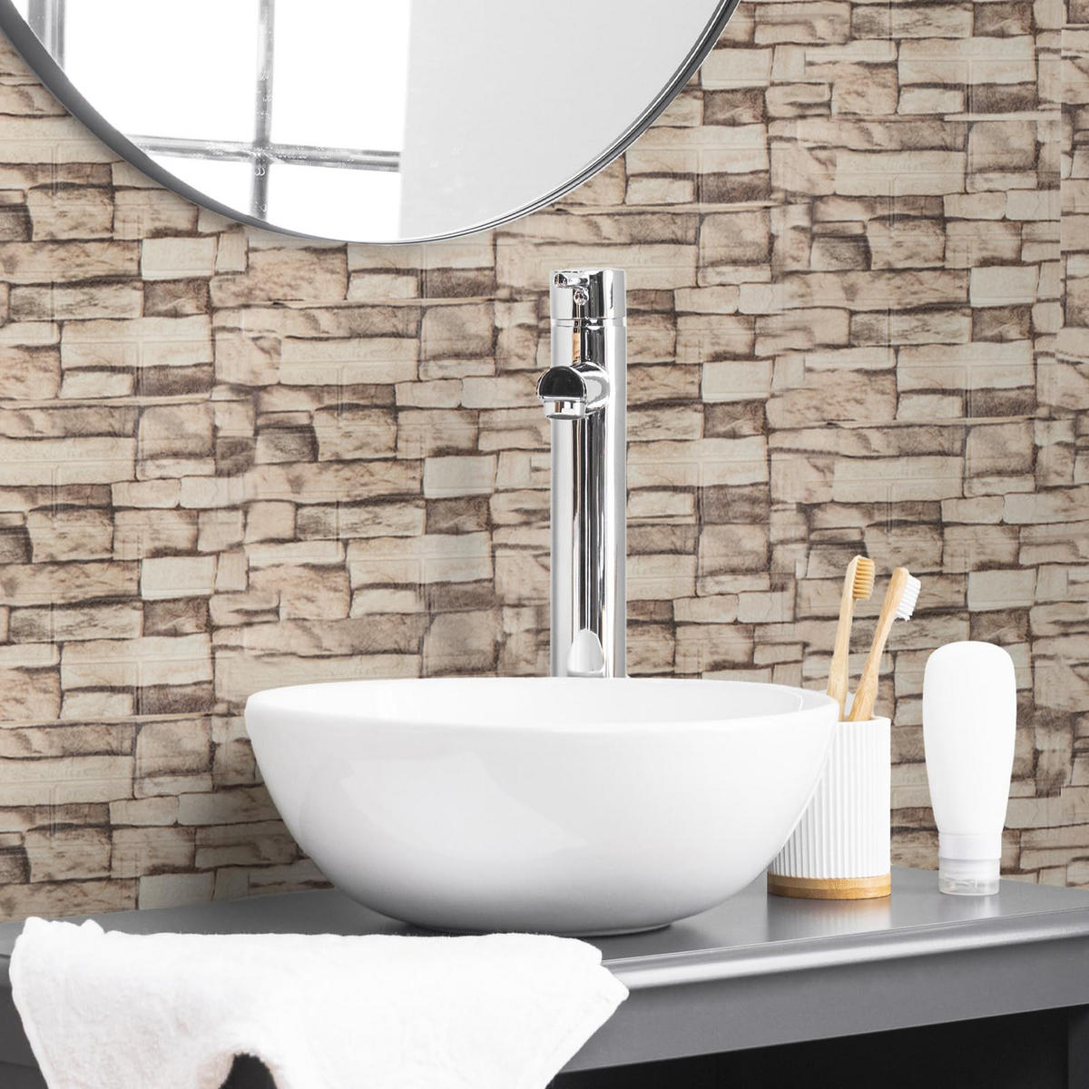 WANDVERKLEIDUNG 35x38.5 cm 10 stück - Hellbraun, Karton (3/35/38.5cm) - Kaket