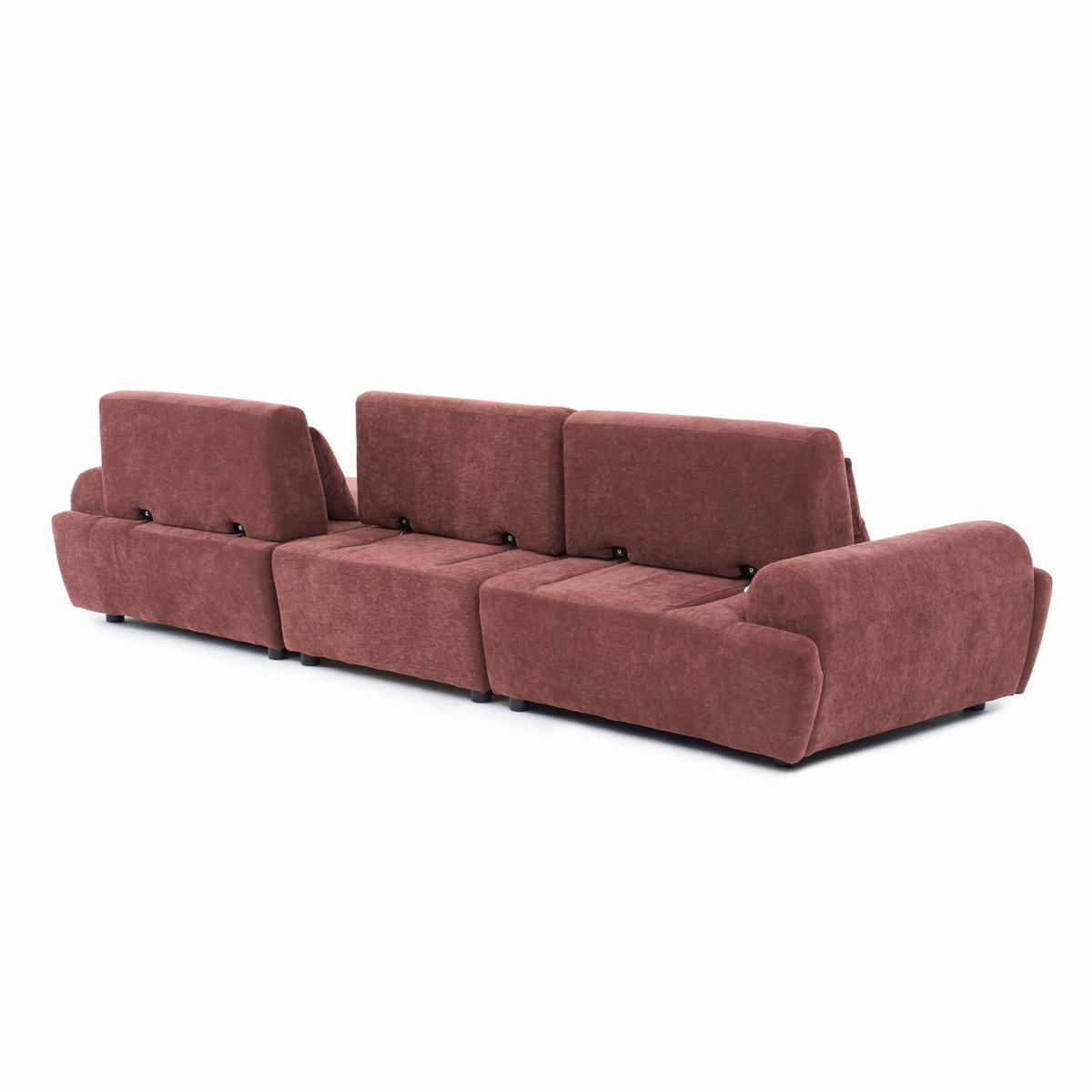 SOFA 3-Sitzer, Rot - Rot, Textil (303/82/109cm) - Oviala