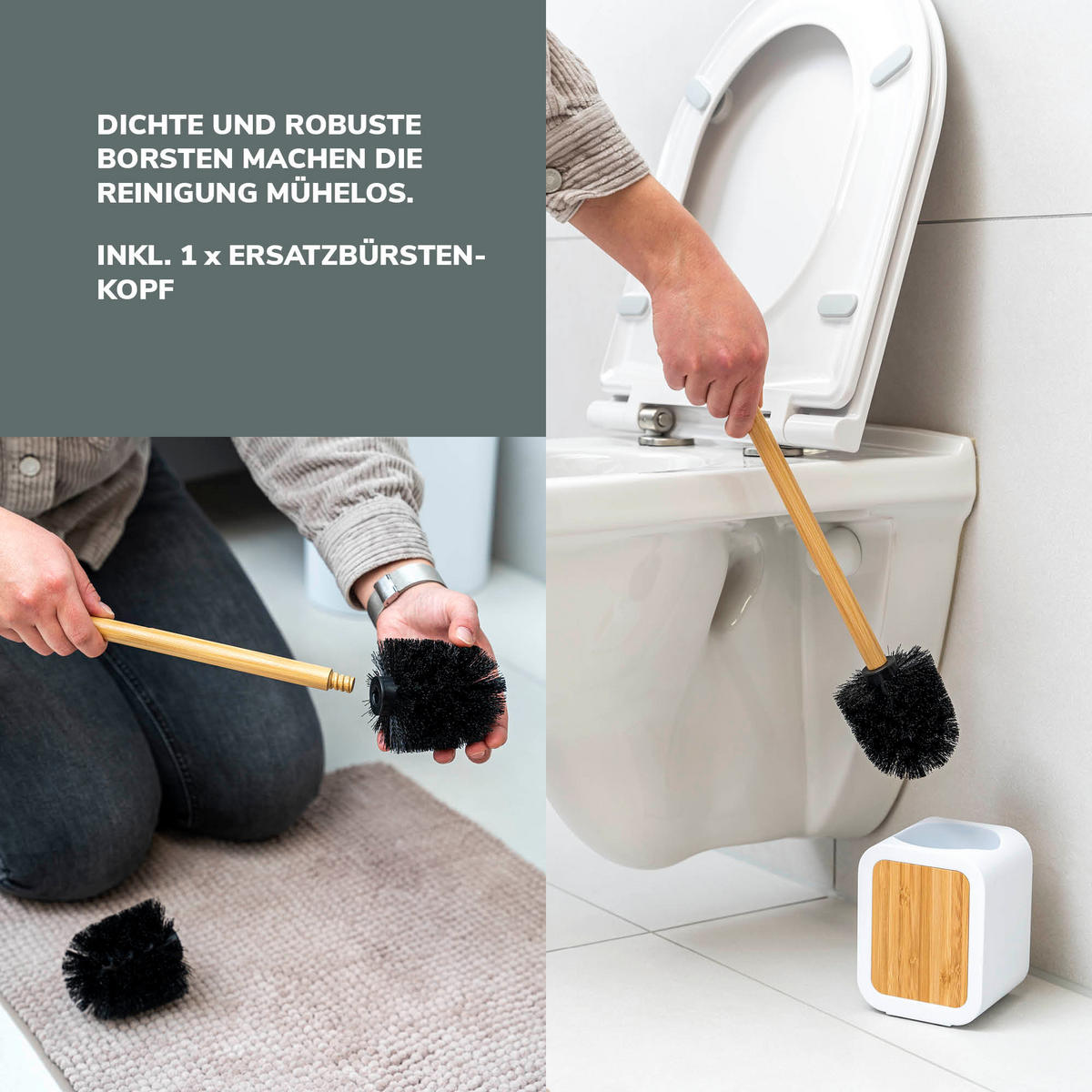 WC-GARNITUR, weiß - Weiß, Kunststoff (10/39/10cm) - eluno