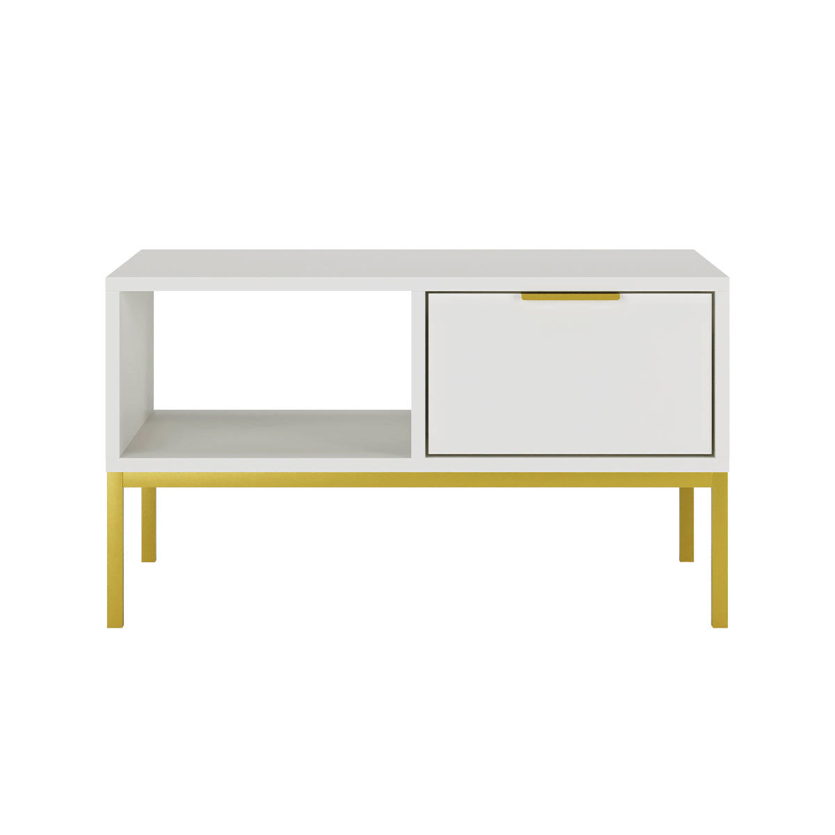 COUCHTISCH Seattle Weiß - Weiß, Holzwerkstoff (60/80/45.4cm) - Petits-meubles