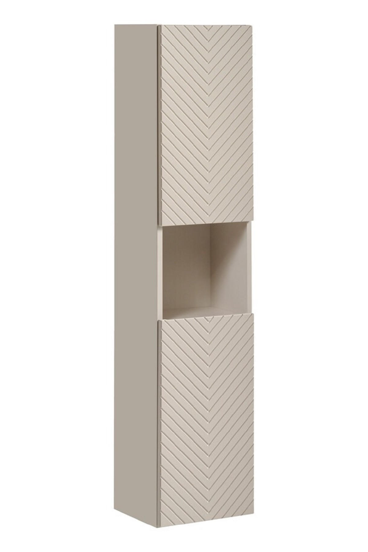 BADMÖBEL-SET 4Teile - Viva Cashmere V BM270 in Kaschmir Matt/Evoke Eiche - Kaschmir/Eiche Artisan, Holz (60/57/40cm)