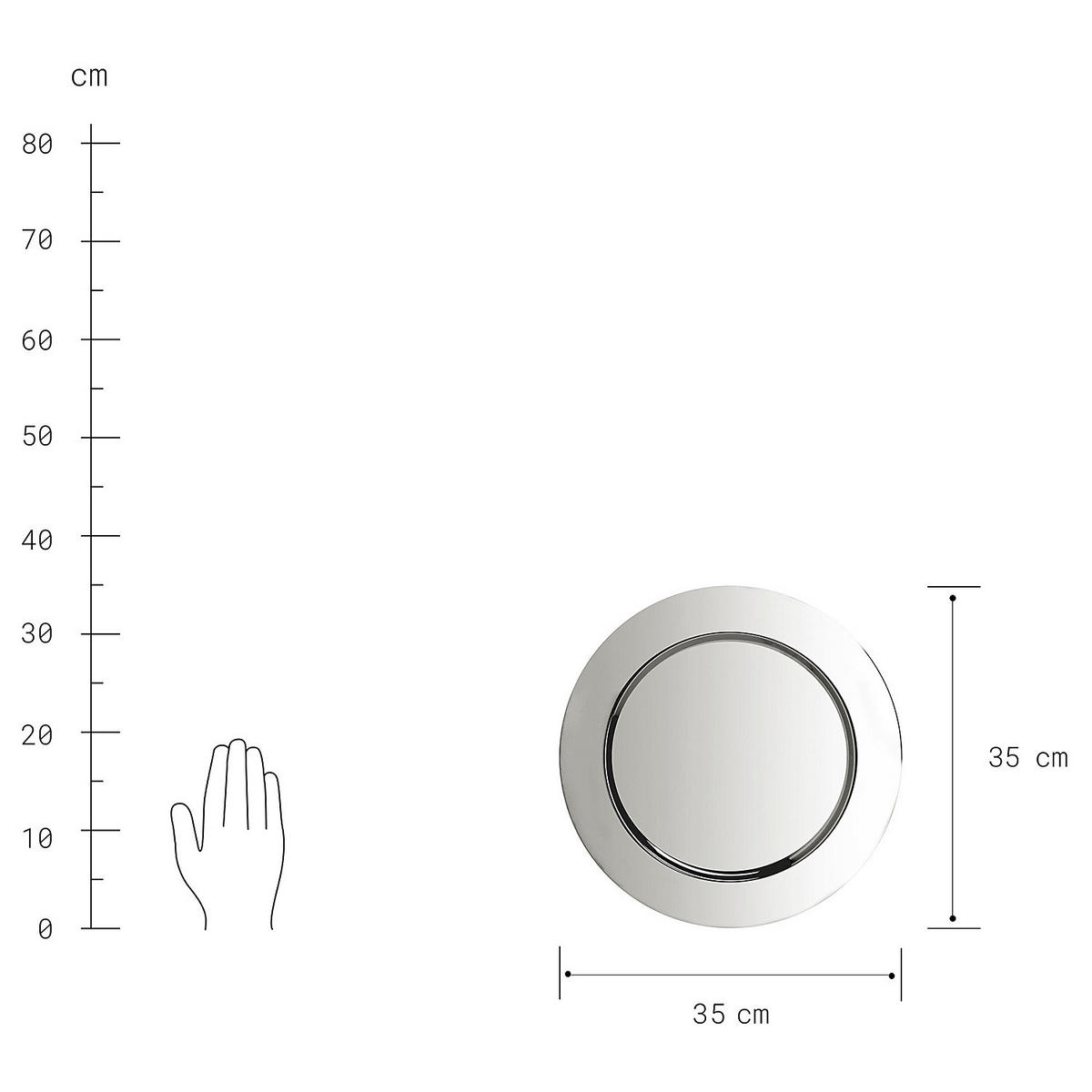 DEKOTELLER Piatto - Silbereichenfarben, Metall (1cm) - Butlers