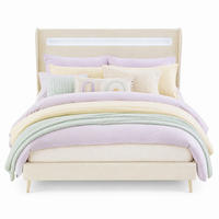 POLSTERBETT 140/200 mit LED und verstellbarem Kopfteil in Beige - Beige, Holzwerkstoff/Textil (140/200cm) - EVRYAE