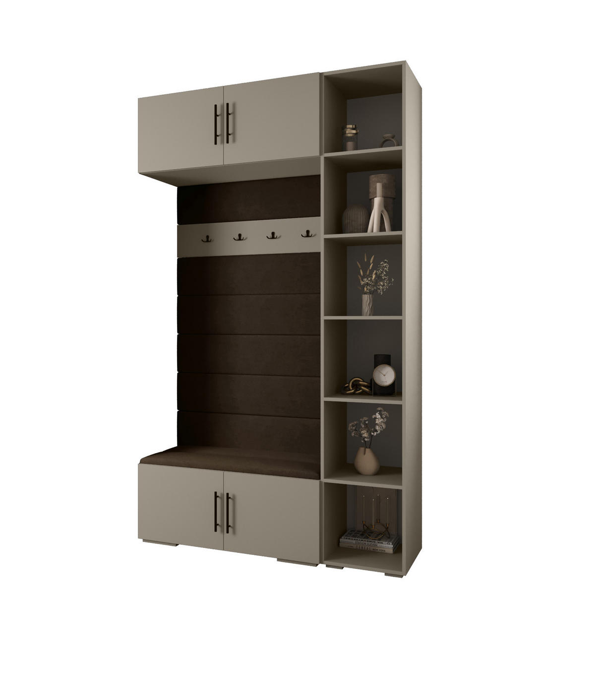 GARDEROBEN-SET 236,7/140/47 - Kaschmir/Goldfarben, Holz/Kunststoff (140/236.7/47cm) - Abiks Möbel