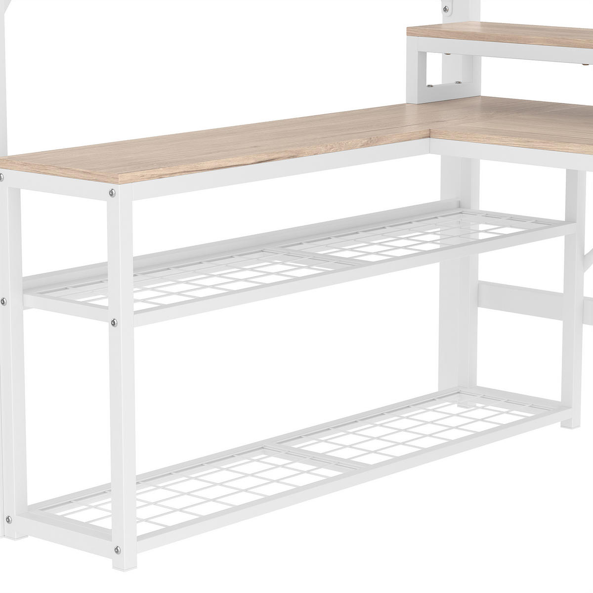 HOCHBETT Eisen 140/200 cm Weiß - Weiß, Metall - Raumix