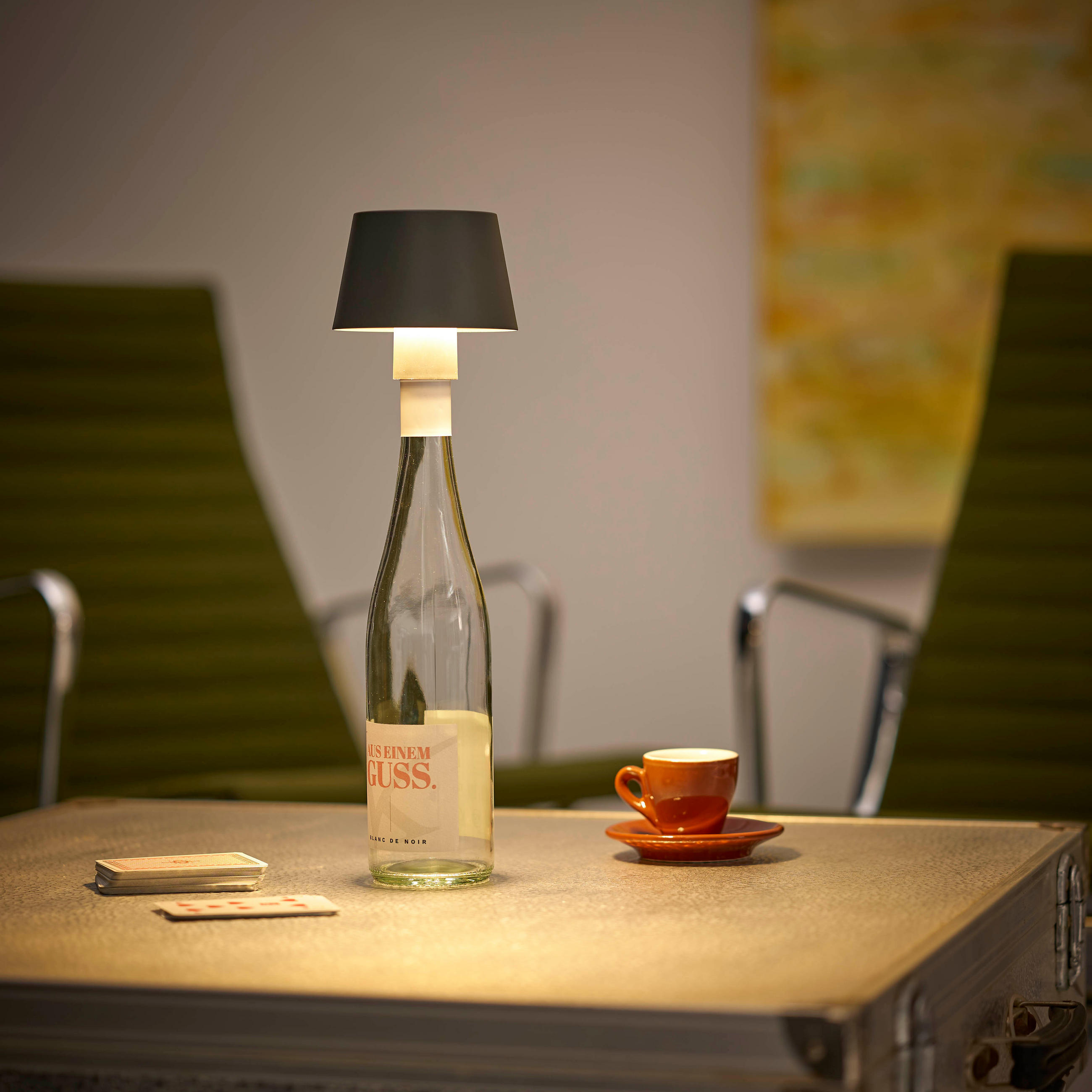 Northpoint Led-Akku-Tischlampe Grau 11x12.5x11 cm