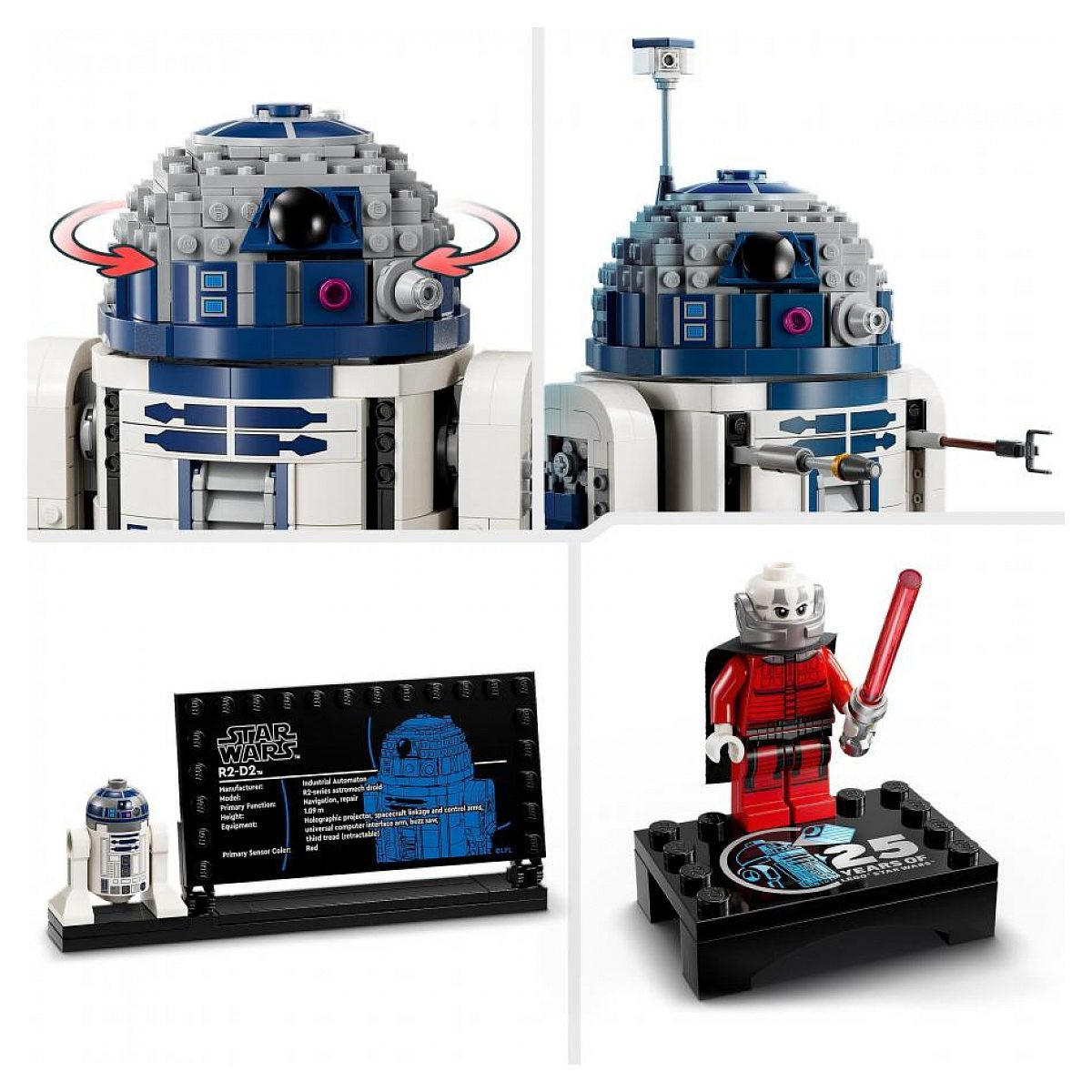 KLEMMBAUSTEINE Star Wars R2-D2 - Beige, Kunststoff (9/38/26cm) - Lego