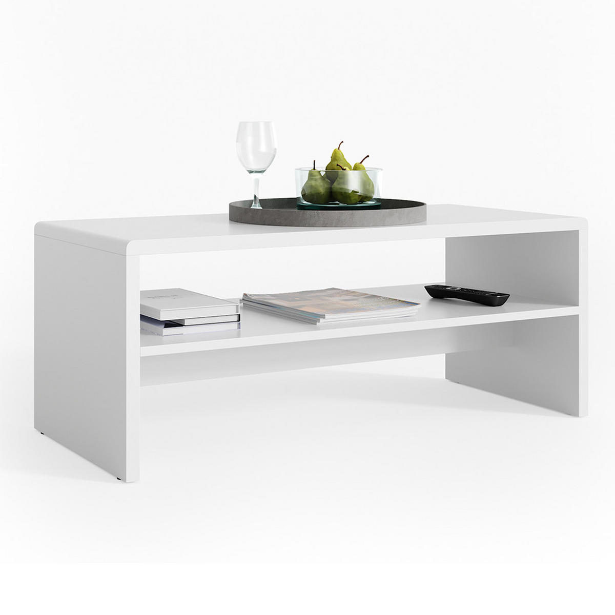 COUCHTISCH Weiß 99.6 x 39.8 cm - Weiß, Holzwerkstoff (39.8/99.6/40.1cm) - Vicco