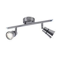 LED DECKENLEUCHTE Metall Chrom Silber - Silberfarben, Metall (34/9/14cm)
