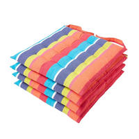 STUHLKISSEN 4er-Set bunt gestreift 40/40/5 cm - Multicolor, Textil (40/40/5cm) - Homescapes