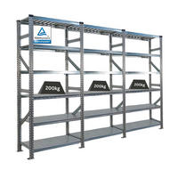 FACHBODENREGAL Proximo Stecksystem 210x270x40cm 6 Ebenen Beidseitig nutzbar Verzinkt - Silberfarben, Metall (270/210/40cm) - PROREGAL