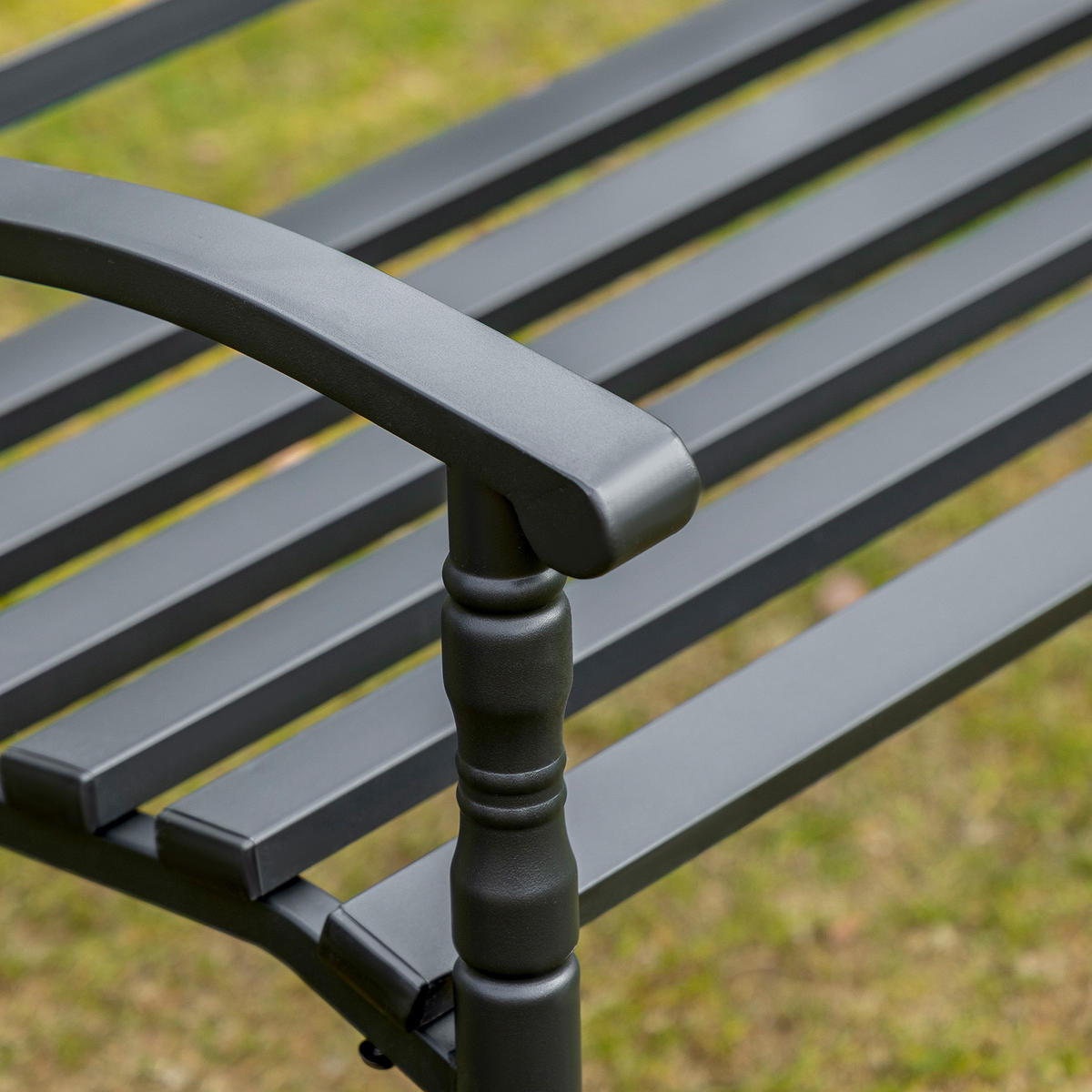 GARTENBANK DE-17763 Schwarz - Schwarz, Metall (128/81.5/62.5cm) - ComfortXL
