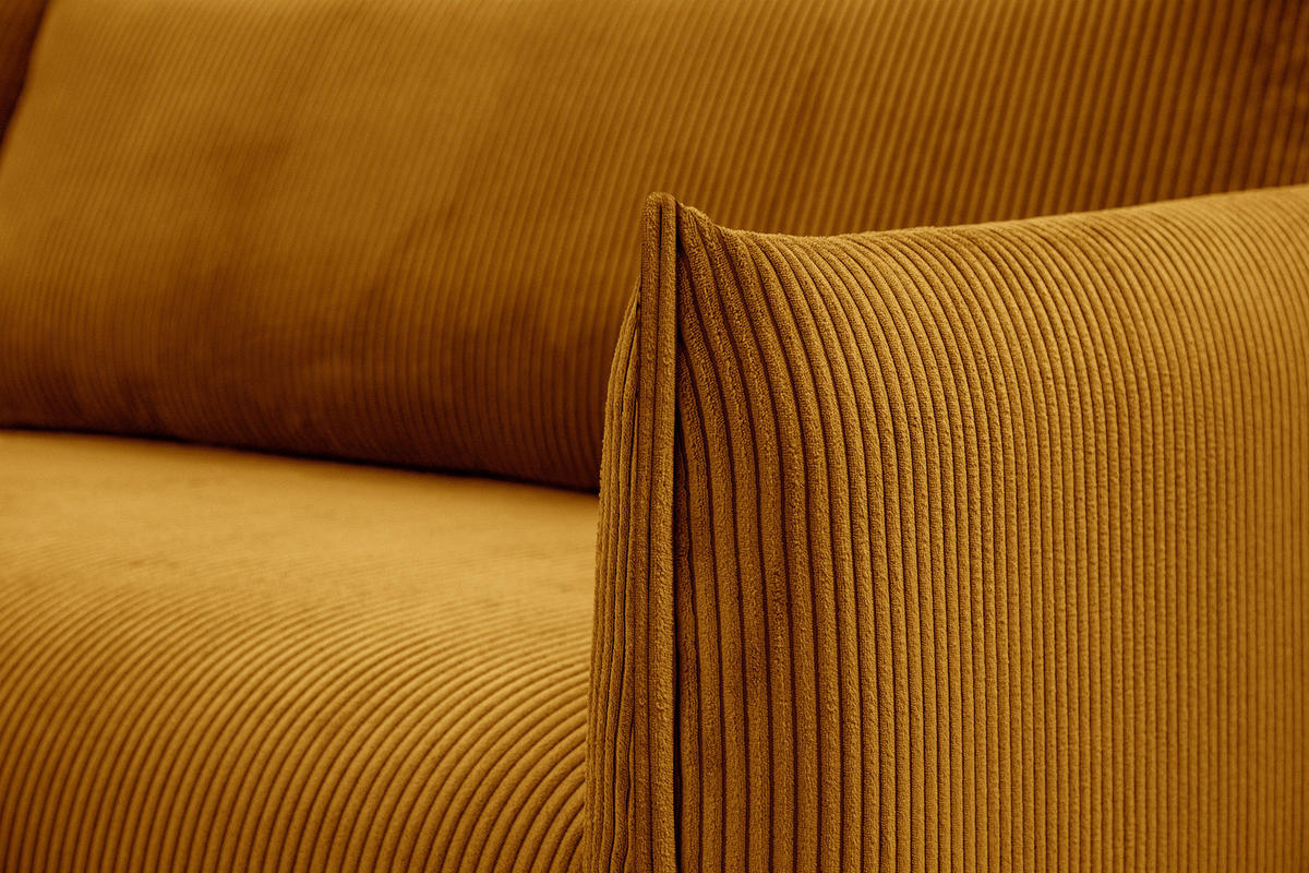 ECKSOFA TAUER 5-Sitzer, honig - Schwarz/Honig, Holzwerkstoff/Kunststoff (174/292cm) - Courtois Laville