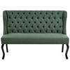 2-SITZER-KÜCHENSOFA grün Torsby - Schwarz/Grün, Textil (154/106/63cm) - Beliani