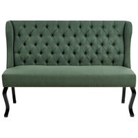 2-SITZER-KÜCHENSOFA grün Torsby - Schwarz/Grün, Textil (154/106/63cm) - Beliani