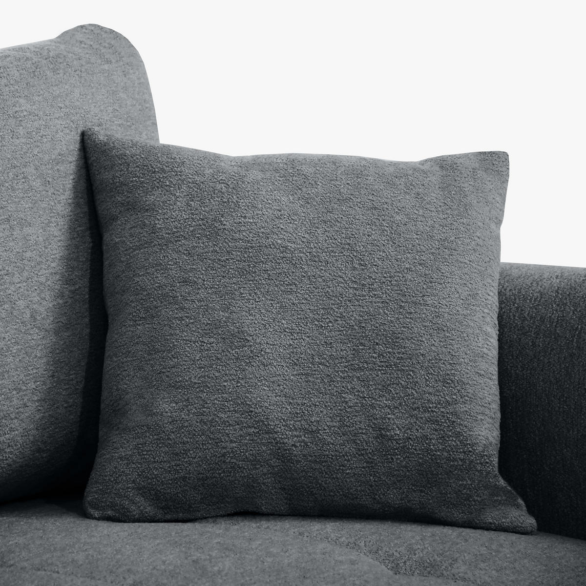ECKSCHLAFSOFA Dallas mit Bettkasten, 255 cm, Dunkelgrau, links, Velour-Stoff - Dunkelgrau, Textil (255/175cm) - Beautysofa