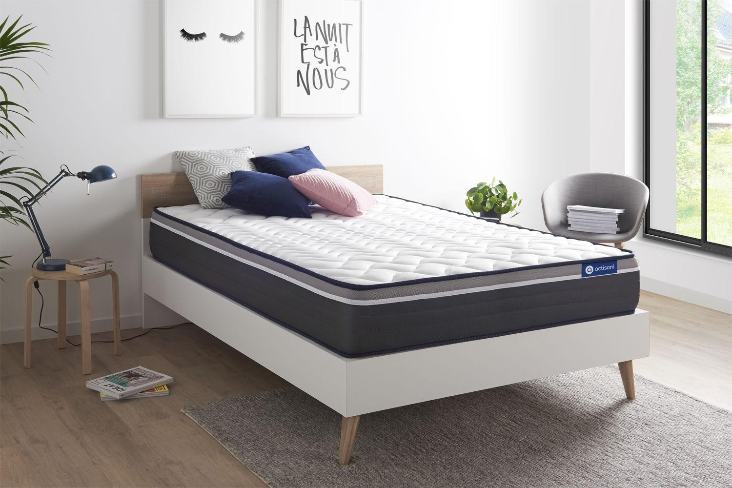 Thumbnail - Actisom Matratze, Weiß, Textil, H4, 200x200 cm, Oeko-Tex® Standard 100, Schlafzimmer, Matratzen Shop, Matratzen