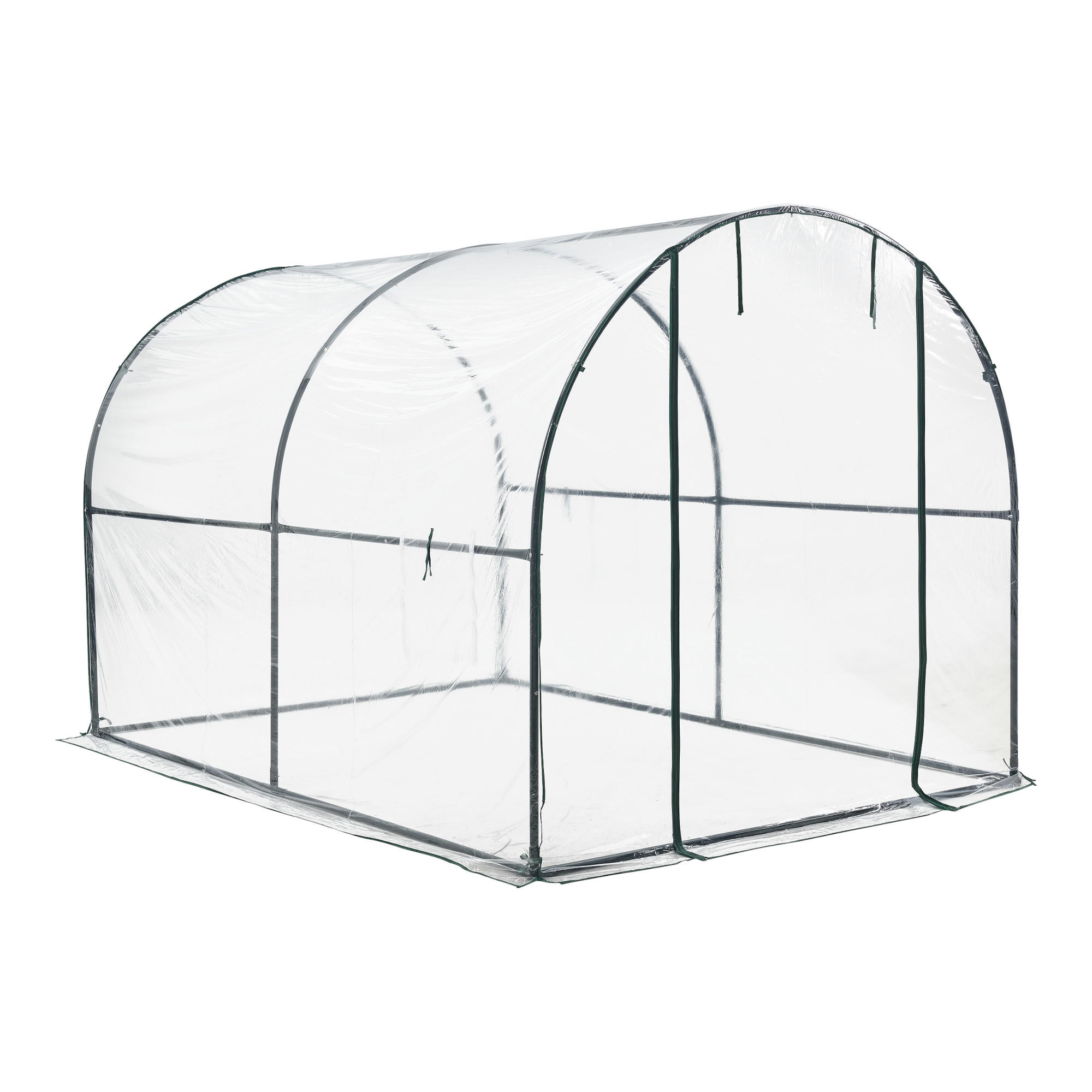 GEWÄCHSHAUS Grünwald - Transparent, Kunststoff (200/190/300cm) - [en.casa]