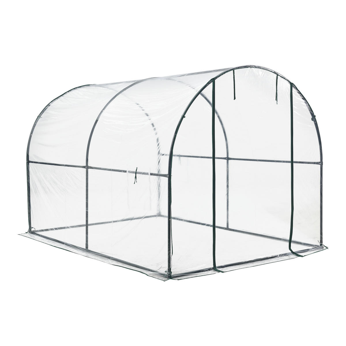GEWÄCHSHAUS Grünwald - Transparent, Kunststoff (200/190/300cm) - [en.casa]