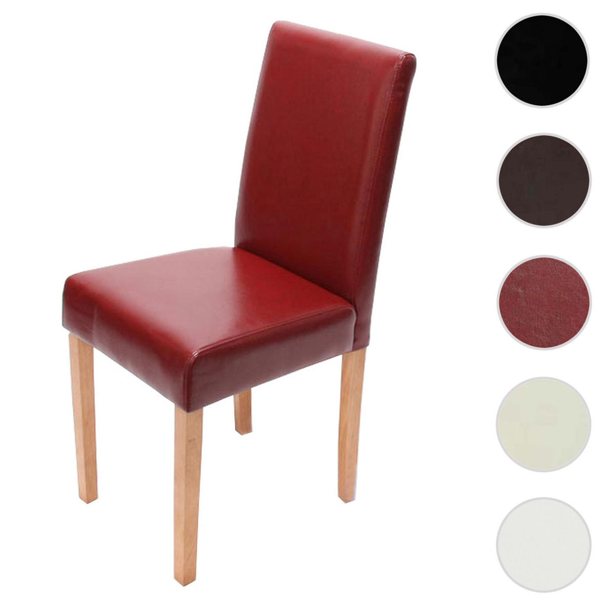 ESSZIMMERSTUHL Rot, Braun - Rot/Braun, Leder (43/90/56cm) - MCW