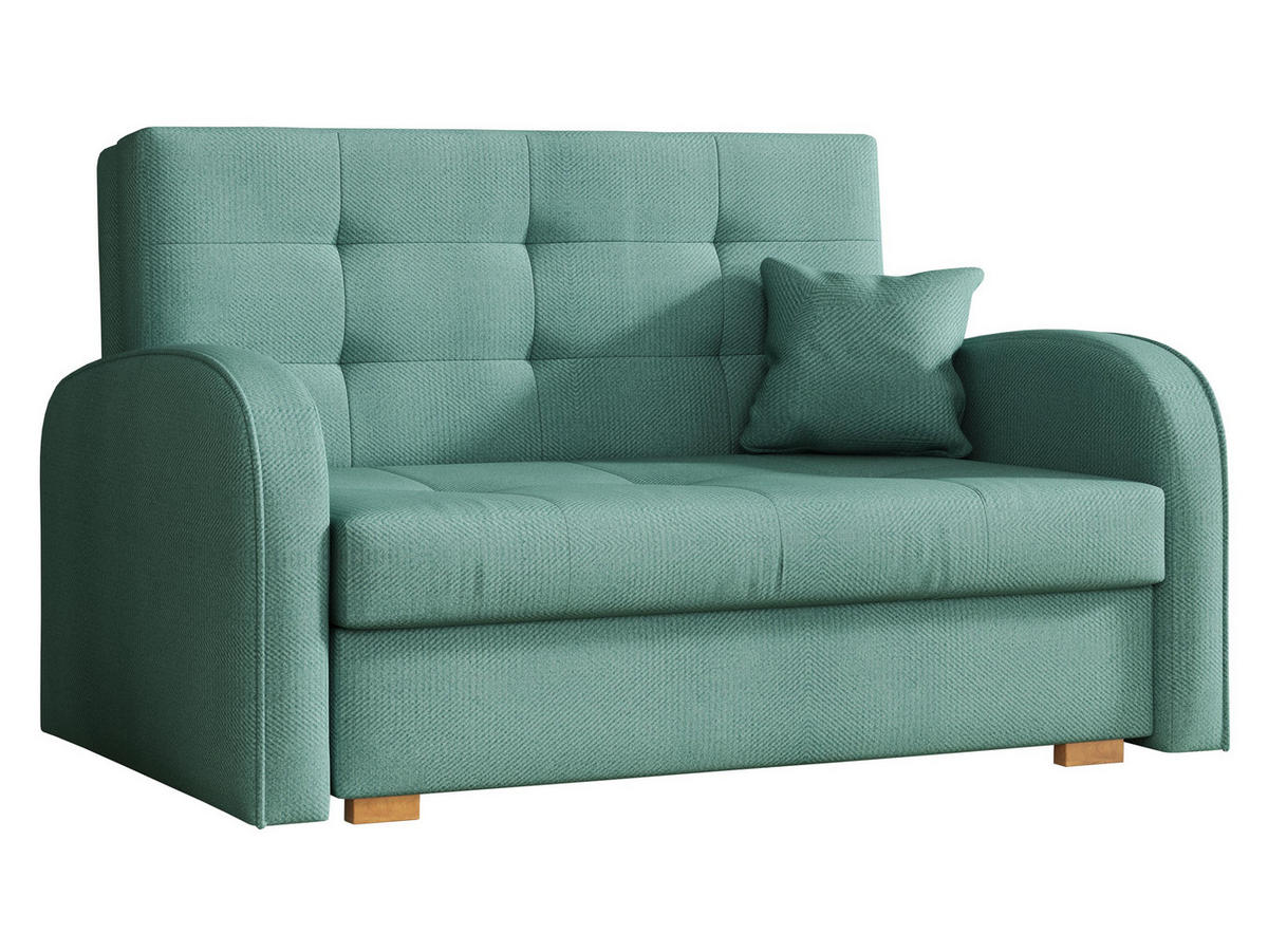 SCHLAFSOFA Viva Gold II - Braun/Mintgrün, Holz/Textil (133/85/98cm) - MIRJAN24