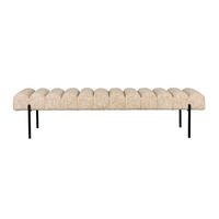 SITZBANK Jethro - Beige - 41.5/180/45 cm - Beige, Textil (180/45/41.5cm)