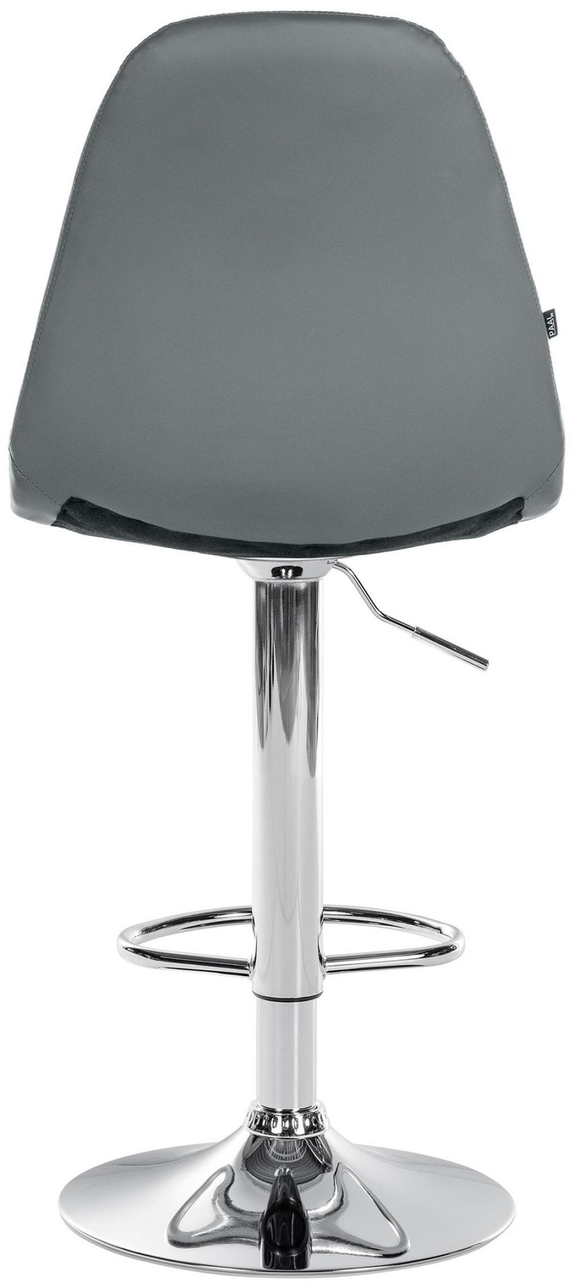 BARHOCKER Metall grau - Grau, Textil/Metall (47/58/56cm) - CLP