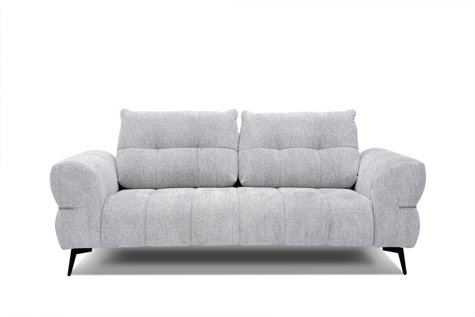 SOFA SALVINI 3-Sitzer, hellgrau - Hellgrau/Schwarz, Holzwerkstoff/Textil (176/88/99cm) - Courtois Laville