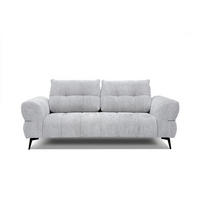 SOFA SALVINI 3-Sitzer, hellgrau - Hellgrau/Schwarz, Holzwerkstoff/Textil (176/88/99cm) - Courtois Laville