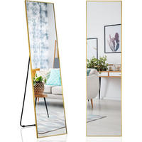 GANZKÖRPERSPIEGEL Gold - Goldfarben, Glas (40/2/160cm) - COSTWAY
