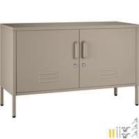 SIDEBOARD Baker, Kippschutz, höhenverstellbare Füße, taupe - Taupe, Metall (100/65/42.5cm) - tectake