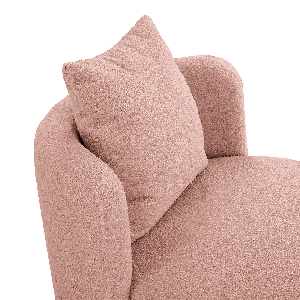 SESSEL - Schwarz/Rosa, Textil/Metall (73/67/75cm) - home24