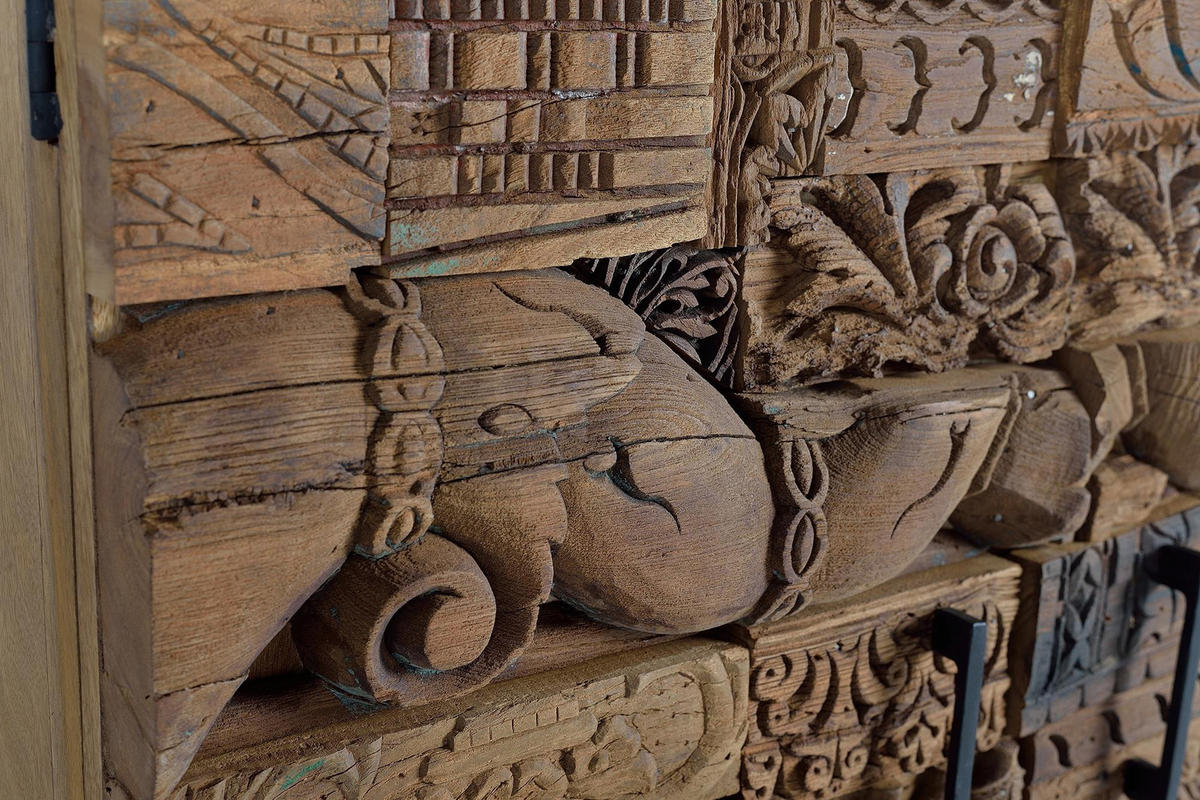 SIDEBOARD aus Mangoholz und recyceltem Holz - Braun, Holz (50/90/90cm) - Giner y Colomer