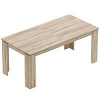 ESSTISCH ausziehbar 180-260 x 90 cm Küchentisch für 8-10 Personen, Eiche - Eichefarben, Holzwerkstoff (260/90/76.6cm) - HOMCOM