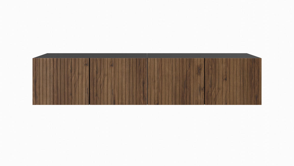 TV-SCHRANK MIO - Wildeiche/Schwarz, Holzwerkstoff (200/41/40cm) - Meblini