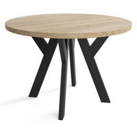 TISCH Schwarz Sonoma Eiche Ausziehbar Rund 90/130 cm - Multicolor, Holzwerkstoff (130/90/75cm) - Sepro Meble