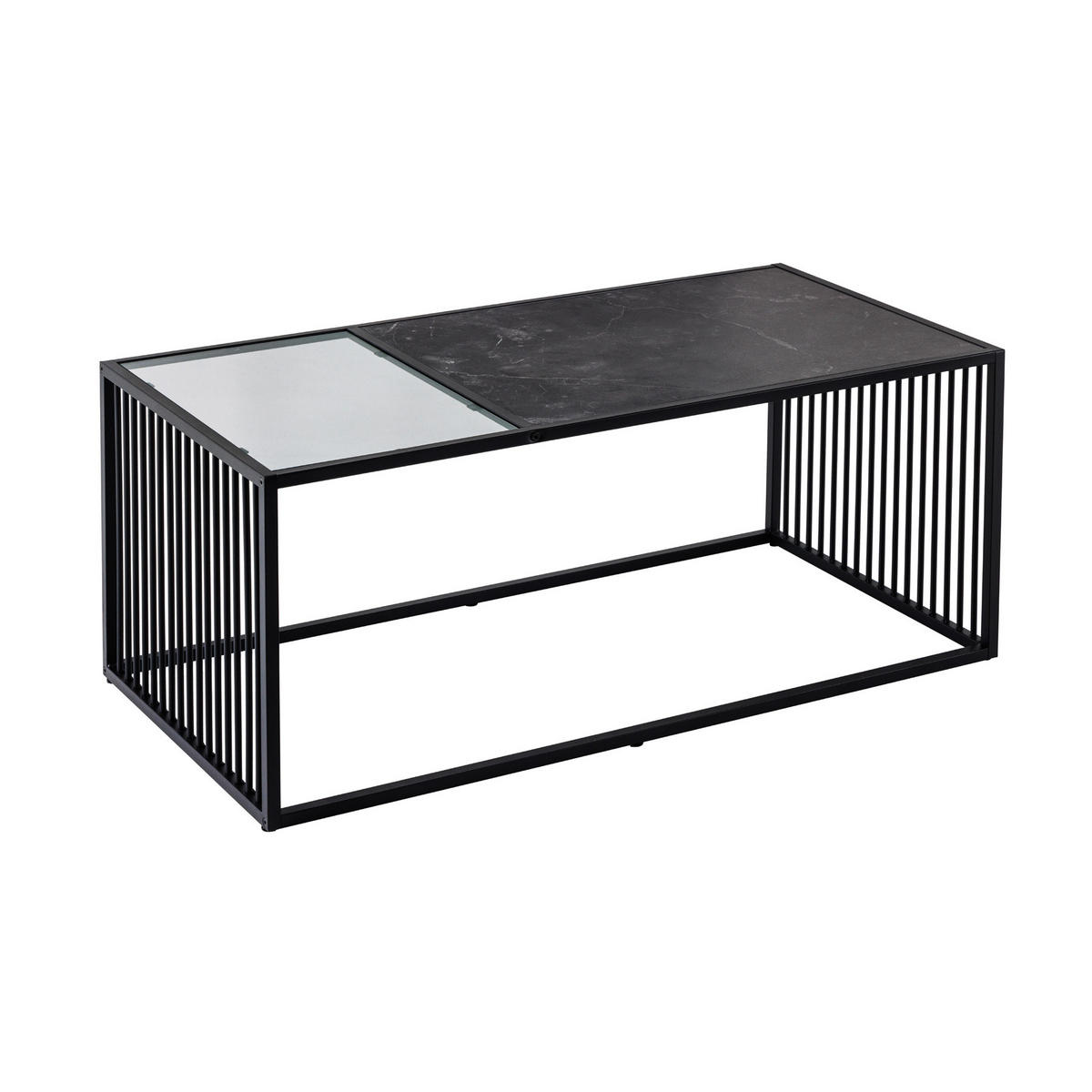 COUCHTISCH ARCHITECTURE rechteckig Schwarz 100cm - Schwarz, Glas/Holz (50/100/40cm) - riess-ambiente