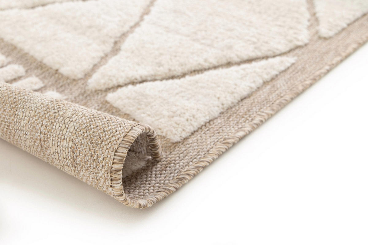 TEPPICH Design Relief-Effekt beige - Beige, Textil (120/170cm) - AFK Living