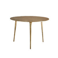 KLEINE Couchtisch-Garnitur aus Aluminium mit goldener Messing-Oberfläche 68/68/46 cm - Goldfarben, Metall (68/68/46cm) - Signature