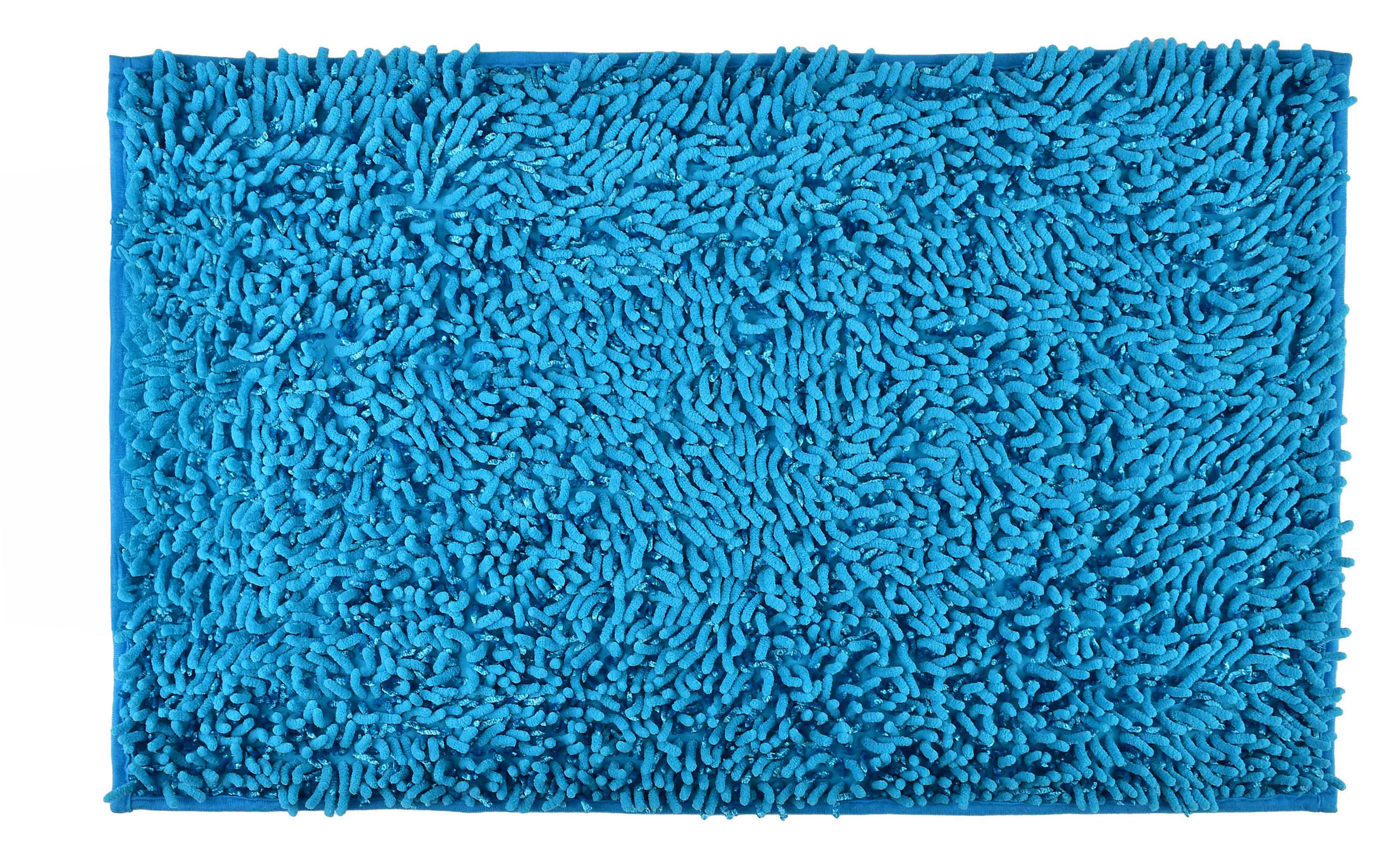 BADTEPPICH Zac Blau 80/50/2 cm Textilien - Blau, Textil (50/80cm) - Mondex