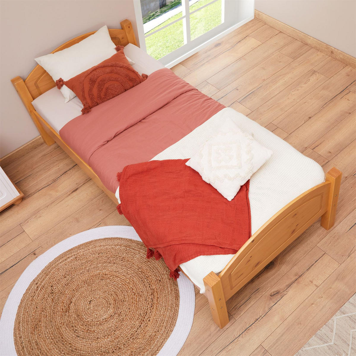 MASSIVHOLZBETT FLIMS 90X200 CM - Buchefarben, Holz (90/200cm) - IDIMEX