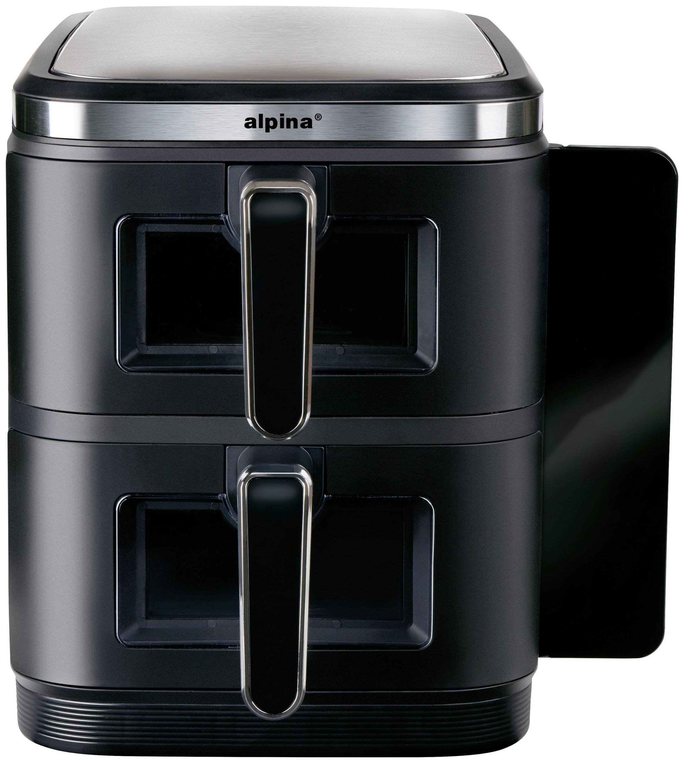 HEISSLUFTFRITTEUSE DOUBLE STACK - Schwarz, Metall (38/29/35cm) - Sonstige